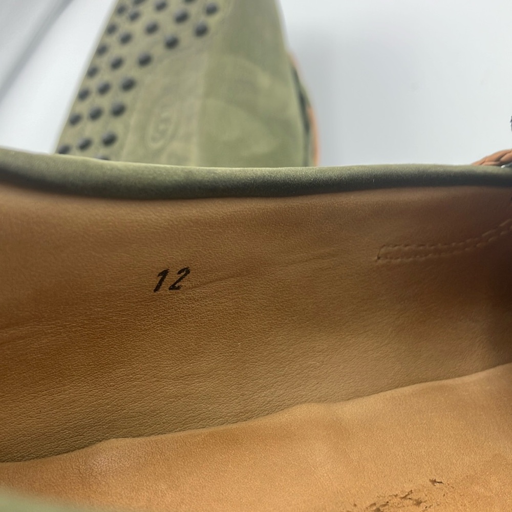 Tod’s Green Suede Tie Loafers - Size 12 - Picture 12 of 13